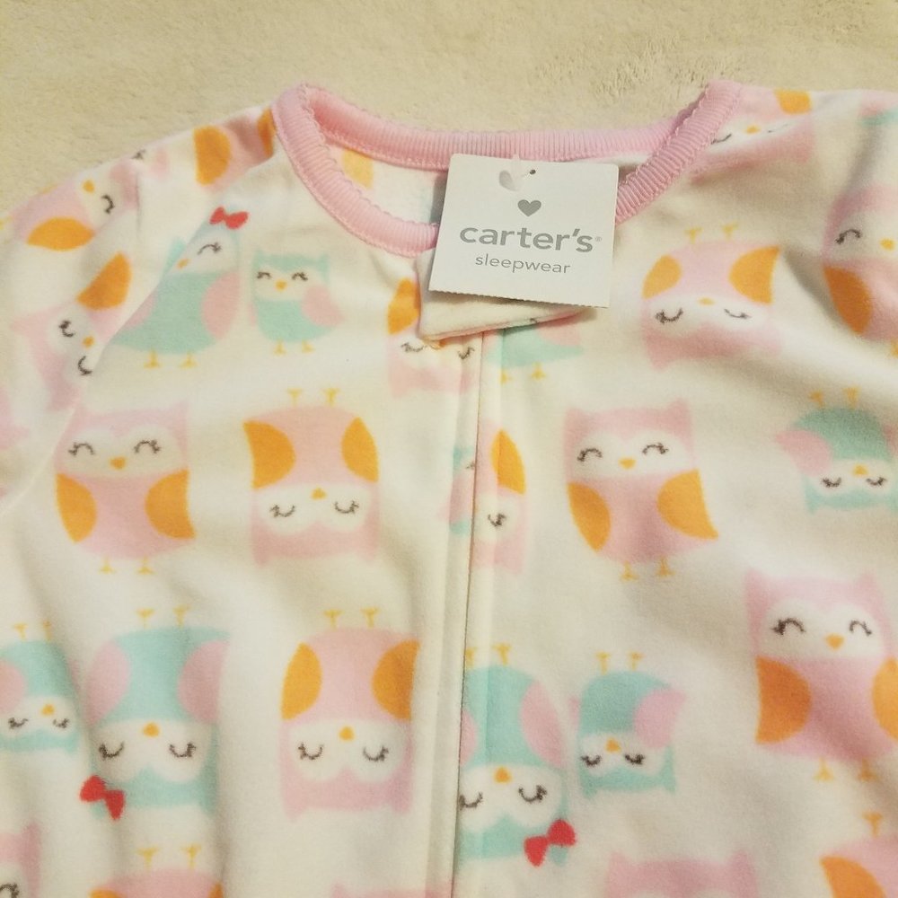 NWT! Carters Girls 1 pc Fleece Blanket Sleeper 3T